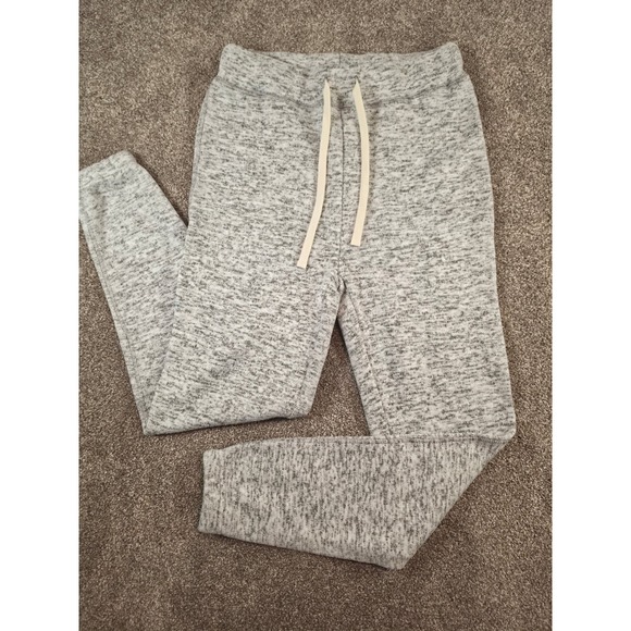 Thread & Supply Pants - Thread & Supply Womens Marled Grey Knit Joggers Fleece Lined Sweatpants Small